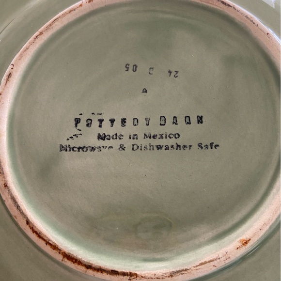 Set 2 POTTERY BARN Mexico SAUSALITO Dinner Plates 12” CHOICE Ivory Green Spice - Picture 9 of 14